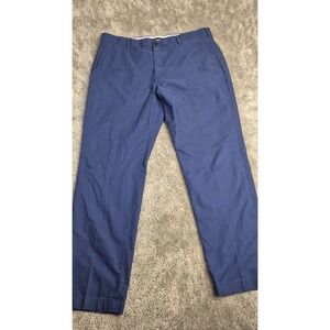 Brooks Brothers Pants Mens 42x32 Blue Advantage Chino Clark Flat Front Stretch